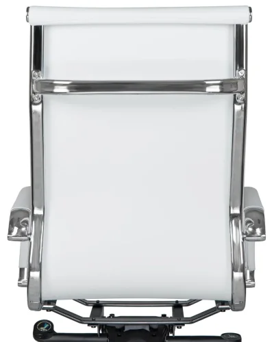 Офисное кресло для руководителей 101F-LMR CLARK, цвет белый Dobrin, белый/экокожа, ножки/металл/хром, размеры - 1090*1150***680*680 фото 7