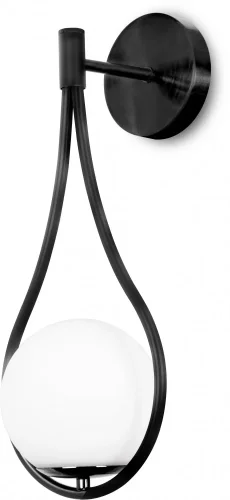Бра Bestia V4031-1W Moderli белый на 1 лампа, основание чёрное в стиле современный 