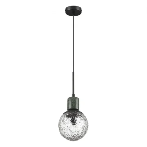 Светильник подвесной Greeni 5026/1 Odeon Light прозрачный 1 лампа, основание чёрное в стиле современный 