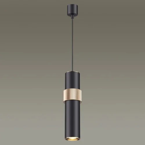 Светильник подвесной Afra 4738/5L Odeon Light чёрный золотой 1 лампа, основание чёрное в стиле хай-тек современный шар фото 2