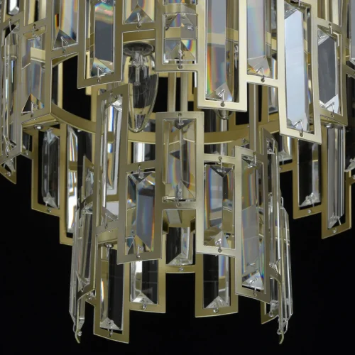 Люстра потолочная хрустальная Монарх 121010505 MW-Light прозрачная на 5 ламп, основание золотое в стиле классический  фото 8