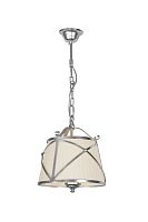 Светильник подвесной TORINO L57701.32 L'ARTE LUCE бежевый 1 лампа, основание серебряное в стиле современный 