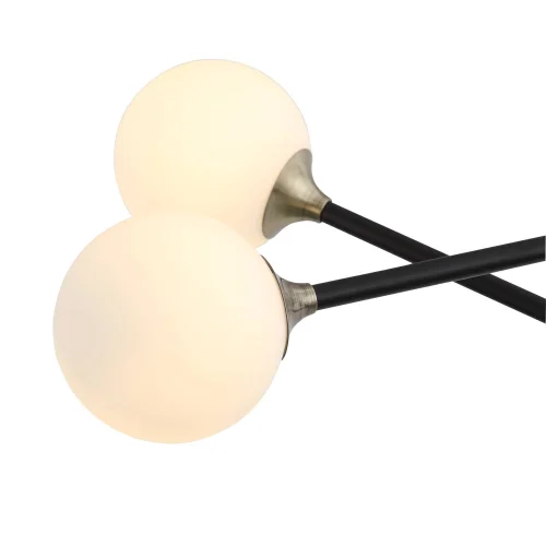 Светильник подвесной лофт Bastoncino SL429.403.02 ST-Luce белый 2 лампы, основание чёрное в стиле лофт шар фото 2