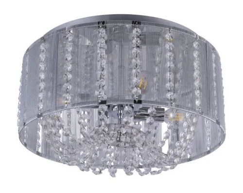 Люстра потолочная Walla 15091D Globo серебряная на 4 лампы, основание хром в стиле классический  фото 2