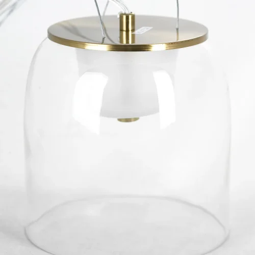 Светильник подвесной LED Dearborn LSP-7060 Lussole прозрачный 1 лампа, основание бронзовое в стиле современный  фото 3