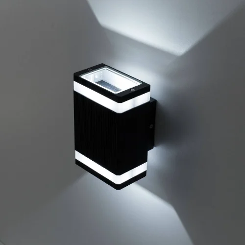 Настенный светильник CLU0005D Citilux уличный IP54 чёрный 2 лампы, плафон чёрный в стиле хай-тек LED фото 3