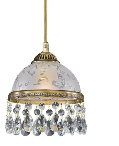 Светильник подвесной L 6200/16 Reccagni Angelo белый 1 лампа, основание античное бронза в стиле классический  фото 2