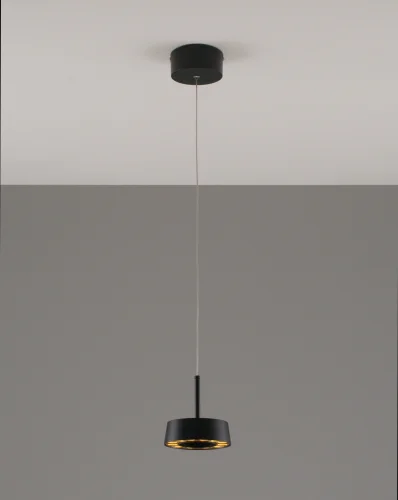 Светильник подвесной LED Luma V10855-PL Moderli чёрный 1 лампа, основание чёрное в стиле современный 
