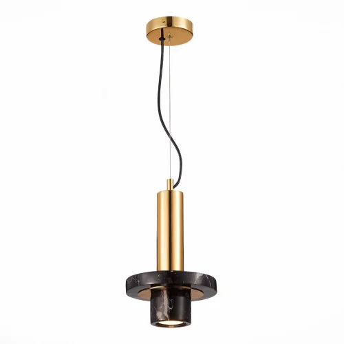 Светильник подвесной Pietra SL1210.403.01 ST-Luce чёрный золотой 1 лампа, основание золотое в стиле современный 