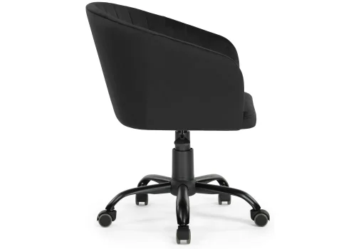 Компьютерное кресло Тибо черный 464218 Woodville, чёрный/велюр, ножки/пластик/чёрный, размеры - *900***600*600 фото 3