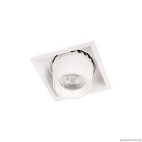 Светильник точечный LED Flash 10319/B White LOFT IT белый 1 лампа, основание белое в стиле современный хай-тек квадратный