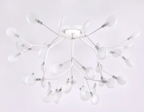 Люстра потолочная TR3018 Ambrella light белая на 36 ламп, основание белое в стиле современный ветви фото 3