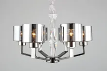 Люстра подвесная Lizzano OML-88903-06 Omnilux прозрачная серая на 6 ламп, основание хром в стиле классический 