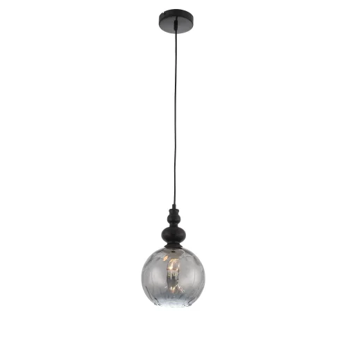 Светильник подвесной Bacineto SL374.413.01 ST-Luce серый прозрачный 1 лампа, основание чёрное в стиле современный шар