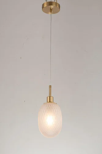 Светильник подвесной Magliano E 1.P2 W Arti Lampadari белый 1 лампа, основание золотое в стиле современный  фото 2