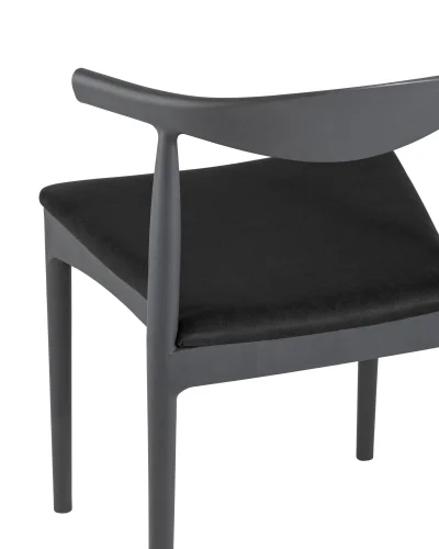 Стул Bull с мягким сиденьем, серый УТ000005389 Stool Group, серый/экокожа, ножки/пластик/серый, размеры - ****555*500 фото 6