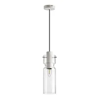 Светильник подвесной Scrow 5057/1B Odeon Light прозрачный 1 лампа, основание чёрное в стиле современный трубочки