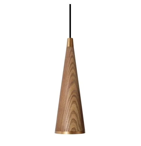 Светильник подвесной Coni 2831-1P Favourite коричневый бежевый 1 лампа, основание чёрное в стиле кантри современный  фото 2