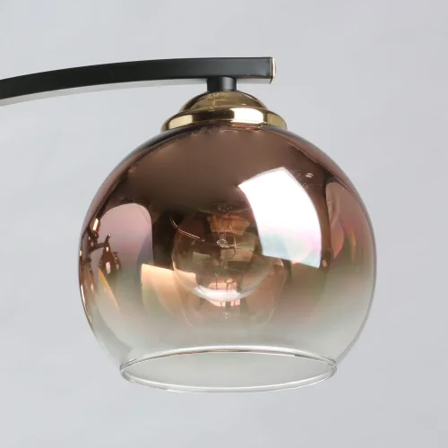 Люстра потолочная Вита 220013306 DeMarkt медь на 6 ламп, основание золотое чёрное в стиле современный шар фото 3