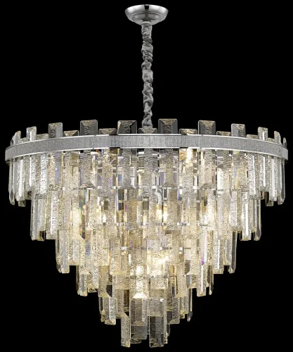 Люстра подвесная Christel WE115.22.103 Wertmark прозрачная на 22 лампы, основание хром в стиле современный классический 