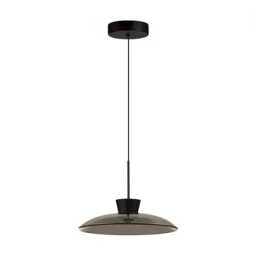 Светильник подвесной LED Saucer 5055/9L Odeon Light серый чёрный 1 лампа, основание чёрное в стиле современный 