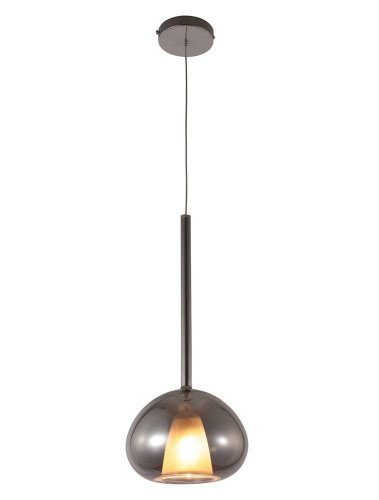 Светильник подвесной JET SP1 SMOKE Crystal Lux серый прозрачный 1 лампа, основание хром в стиле современный выдувное фото 2