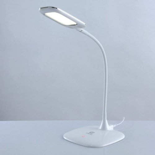 Настольная лампа LED Ракурс 631035401 DeMarkt белая 1 лампа, основание белое полимер в стиле хай-тек современный  фото 6