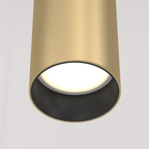 Светильник подвесной Focus P075PL-01MG Maytoni матовый золото 1 лампа, основание матовое золото в стиле современный трубочки фото 2
