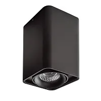 Светильник накладной LED Monocco 052137 Lightstar чёрный 1 лампа, основание чёрное в стиле 10086 квадратный