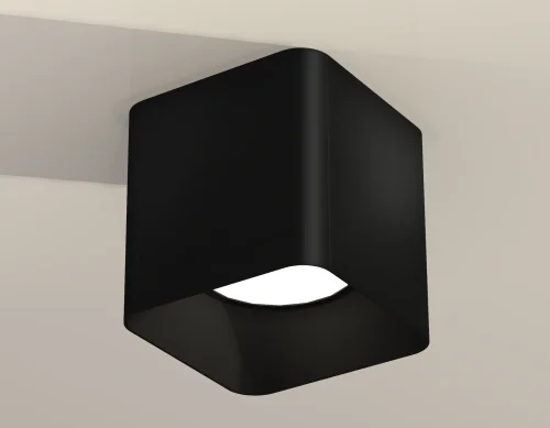 Светильник накладной XS7806002 Ambrella light чёрный 1 лампа, основание чёрное в стиле современный хай-тек квадратный фото 2