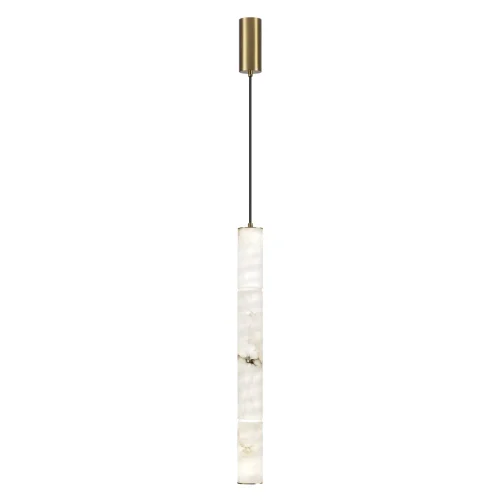 Светильник подвесной LED Marbella 6674/15L Odeon Light белый 1 лампа, основание латунь в стиле современный трубочки фото 3