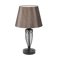 Настольная лампа V1792-1/1L Vitaluce коричневая 1 лампа, основание чёрное металл в стиле классический 