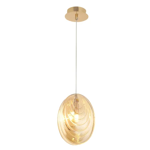 Светильник подвесной MAR SP1 AMBER Crystal Lux янтарный 1 лампа, основание золотое в стиле современный  фото 3