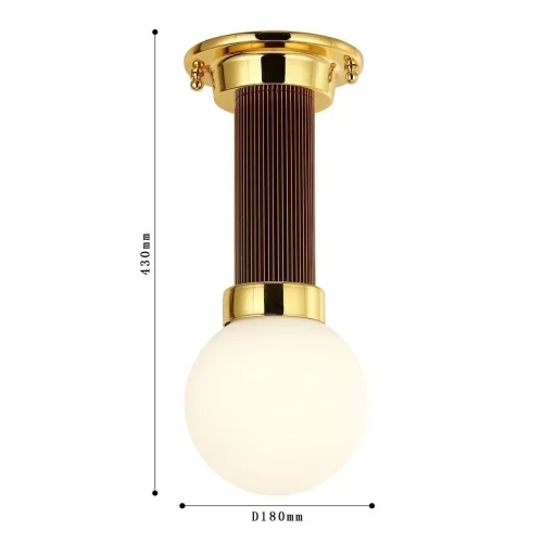 Светильник потолочный Sphere 2954-1P Favourite белый 1 лампа, основание золотое в стиле современный шар фото 2