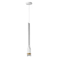 Светильник подвесной LED Nilo 4384/5L Odeon Light белый 1 лампа, основание белое в стиле хай-тек трубочки