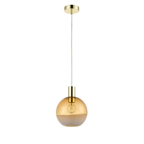 Светильник подвесной Unicum VL5374P31 Vele Luce янтарный 1 лампа, основание золотое в стиле современный шар фото 3