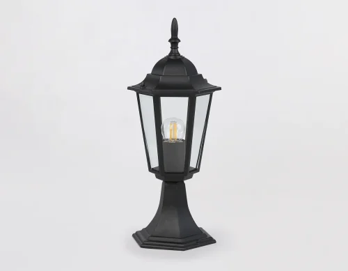 Парковый светильник ST2023 Ambrella light уличный IP54 чёрный 1 лампа, плафон прозрачный в стиле хай-тек современный E27 фото 4