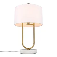 Настольная лампа Selesta APL.635.04.01 Aployt белая 1 лампа, основание бронзовое металл в стиле современный 