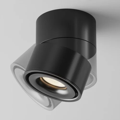 Светильник накладной LED Yin C084CL-15W3K-B Maytoni чёрный 1 лампа, основание чёрное в стиле современный круглый фото 3