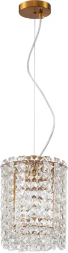 Светильник подвесной Delone 2179/05/02P Stilfort прозрачный 2 лампы, основание бронзовое в стиле современный 