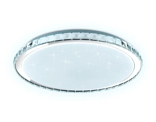Светильник потолочный LED RGB с пультом Orbital Dance FF502 Ambrella light белый 1 лампа, основание хром белое в стиле современный хай-тек с пультом фото 8