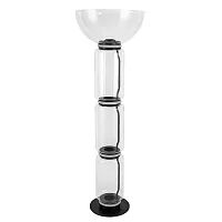 Торшер LED Trumpet 1242/06 PN-30 Divinare  прозрачный 1 лампа, основание чёрное в стиле модерн
