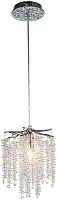 Светильник подвесной Eiva 2167/09/01P Stilfort прозрачный 1 лампа, основание хром в стиле флористика современный ветви