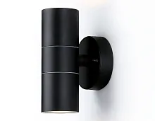 Настенный светильник ST3707 Ambrella light уличный IP54 чёрный 2 лампы, плафон чёрный в стиле хай-тек современный GU10