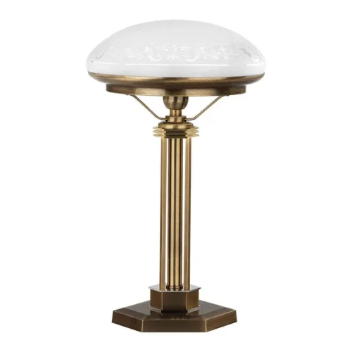 Настольная лампа Decor DEC-LG-1(P) Kutek белая 1 лампа, основание бронзовое металл в стиле классический 