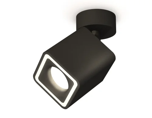 Светильник накладной Techno spot XM7813020 Ambrella light чёрный 1 лампа, основание чёрное в стиле хай-тек современный квадратный