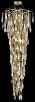 Люстра подвесная Divina WE186.25.503 Wertmark прозрачная на 25 ламп, основание бронзовое в стиле современный каскад