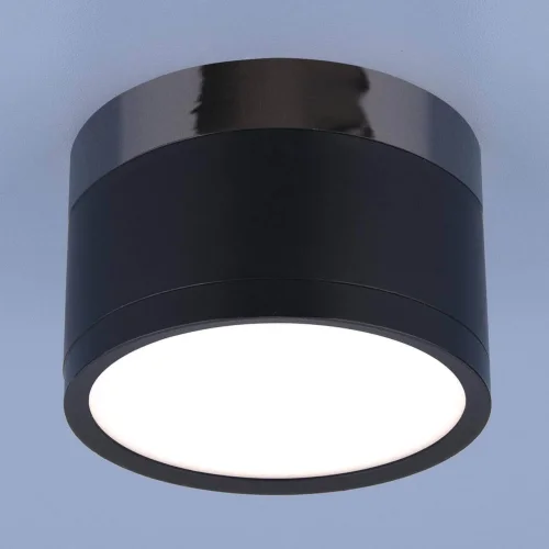 Светильник накладной LED DLR029 4690389122019 Elektrostandard чёрный 1 лампа, основание чёрное в стиле 10086 хай-тек круглый