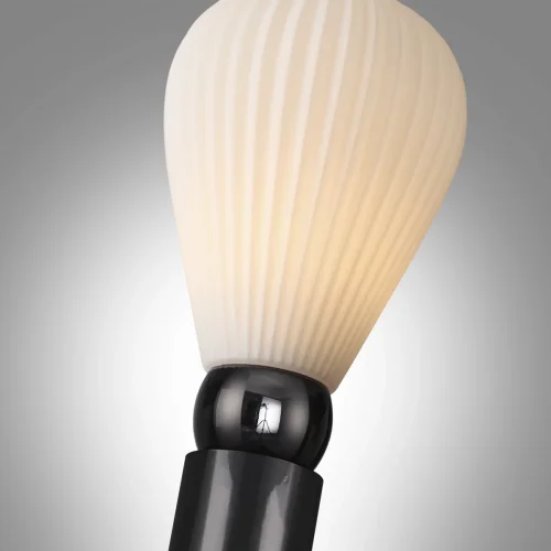 Настольная лампа Elica 5418/1T Odeon Light белая 1 лампа, основание чёрное металл в стиле современный  фото 5