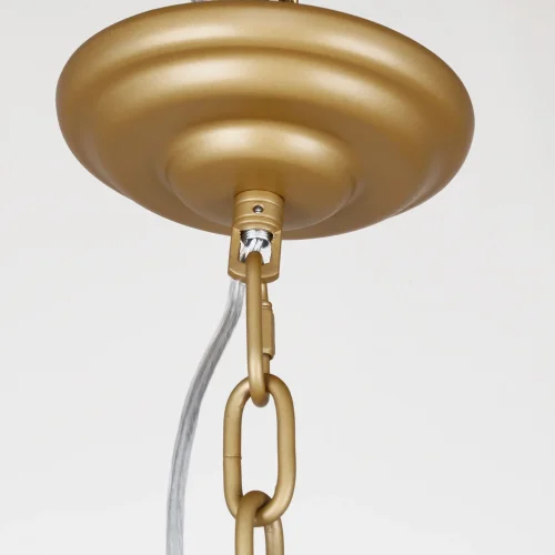 Люстра подвесная Multibulla 4202-6P Favourite прозрачная на 6 ламп, основание матовое золото в стиле современный молекула шар фото 4